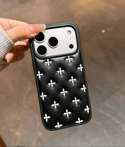 Cross Stitch Puff Grain Shockproof Phone Case