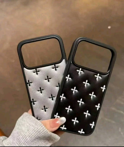 Cross Stitch Puff Grain Shockproof Phone Case