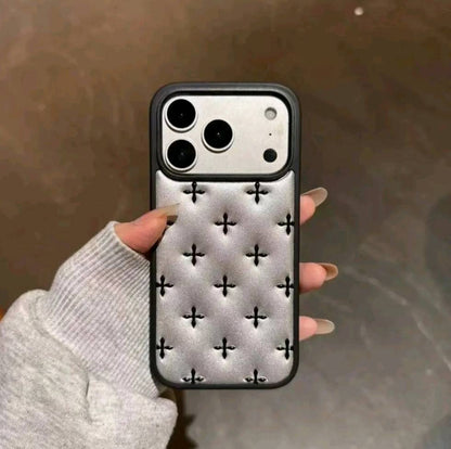Cross Stitch Puff Grain Shockproof Phone Case