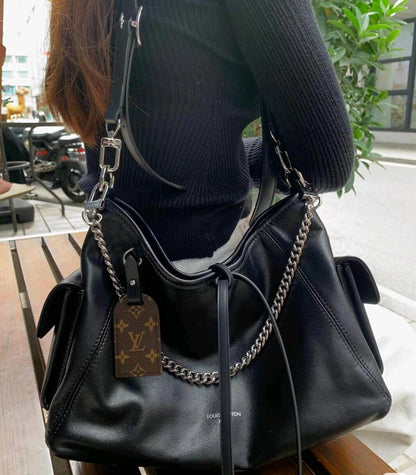 Luxury Soft Leather Signature Shoulder Tote Bag