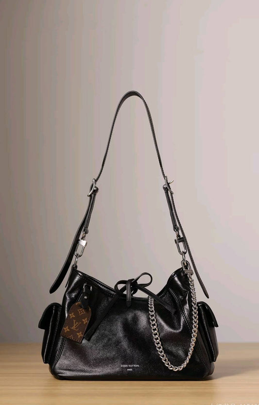 Luxury Soft Leather Signature Shoulder Tote Bag