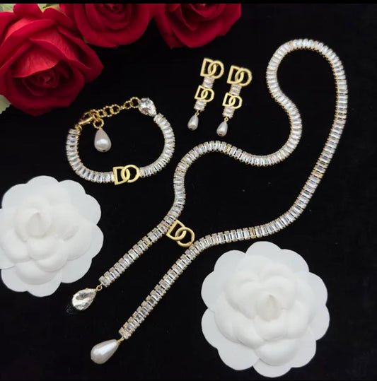 Set di collane di cristallo di lusso