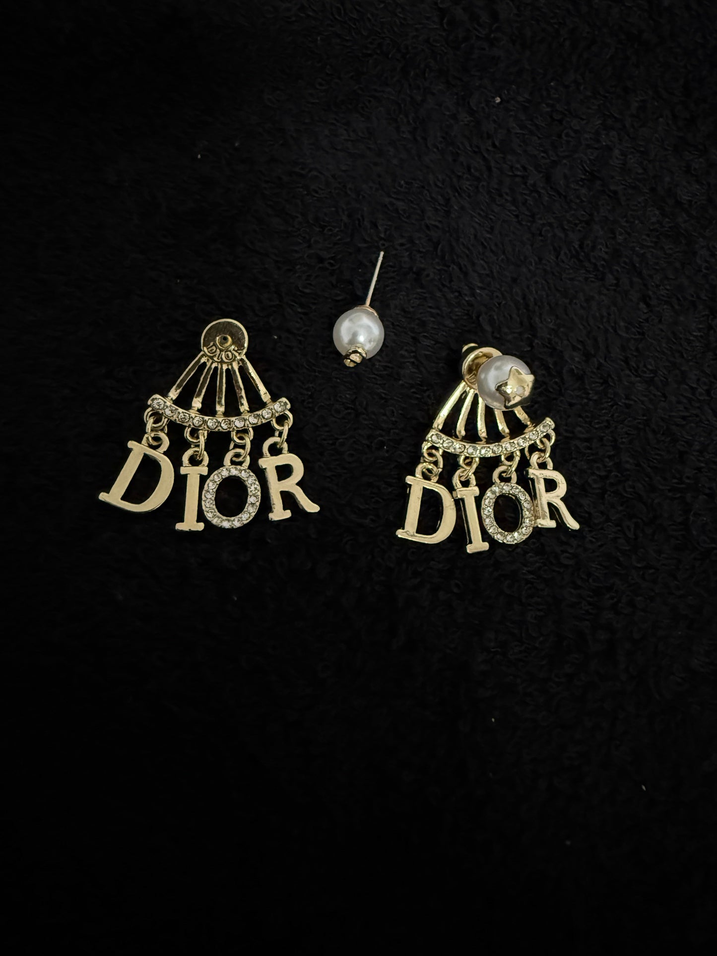 D!0r pearl diamond earring