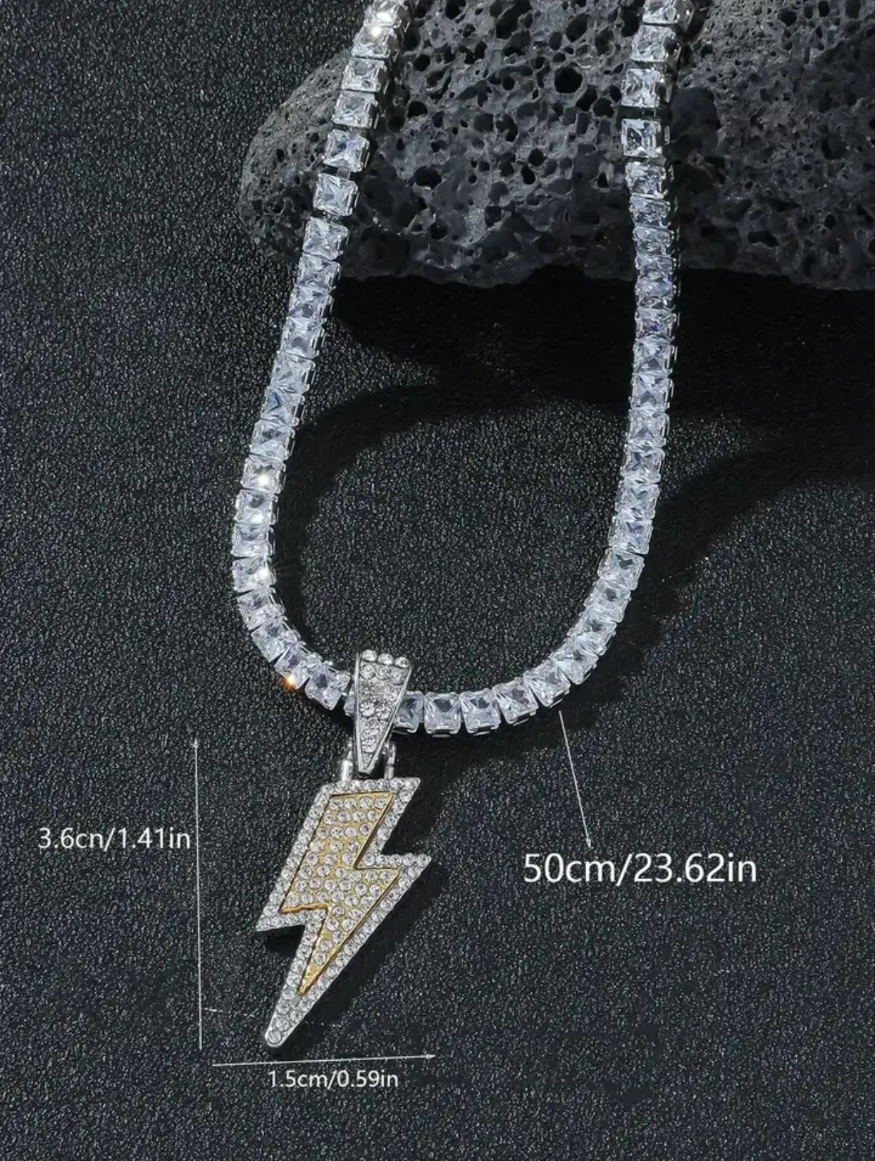 Crystal Charm lightning Necklace