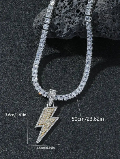 Crystal Charm lightning Necklace