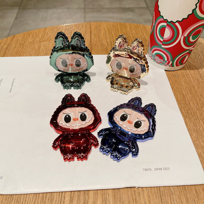 Suport pentru telefon cu oglindă rotativă în stil Labubu – drăguț, funcțional și portabil