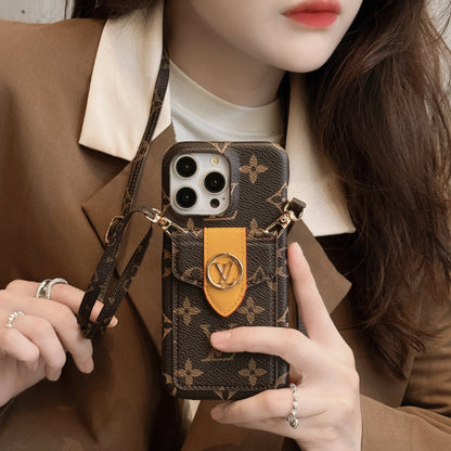 Custodia per iPhone con catena porta carte Lou