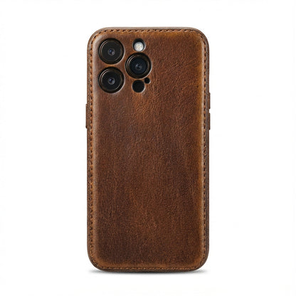 Kakavy Handcrafted Vegetable-Tanned Leather iPhone Case – Vintage Patina Edition