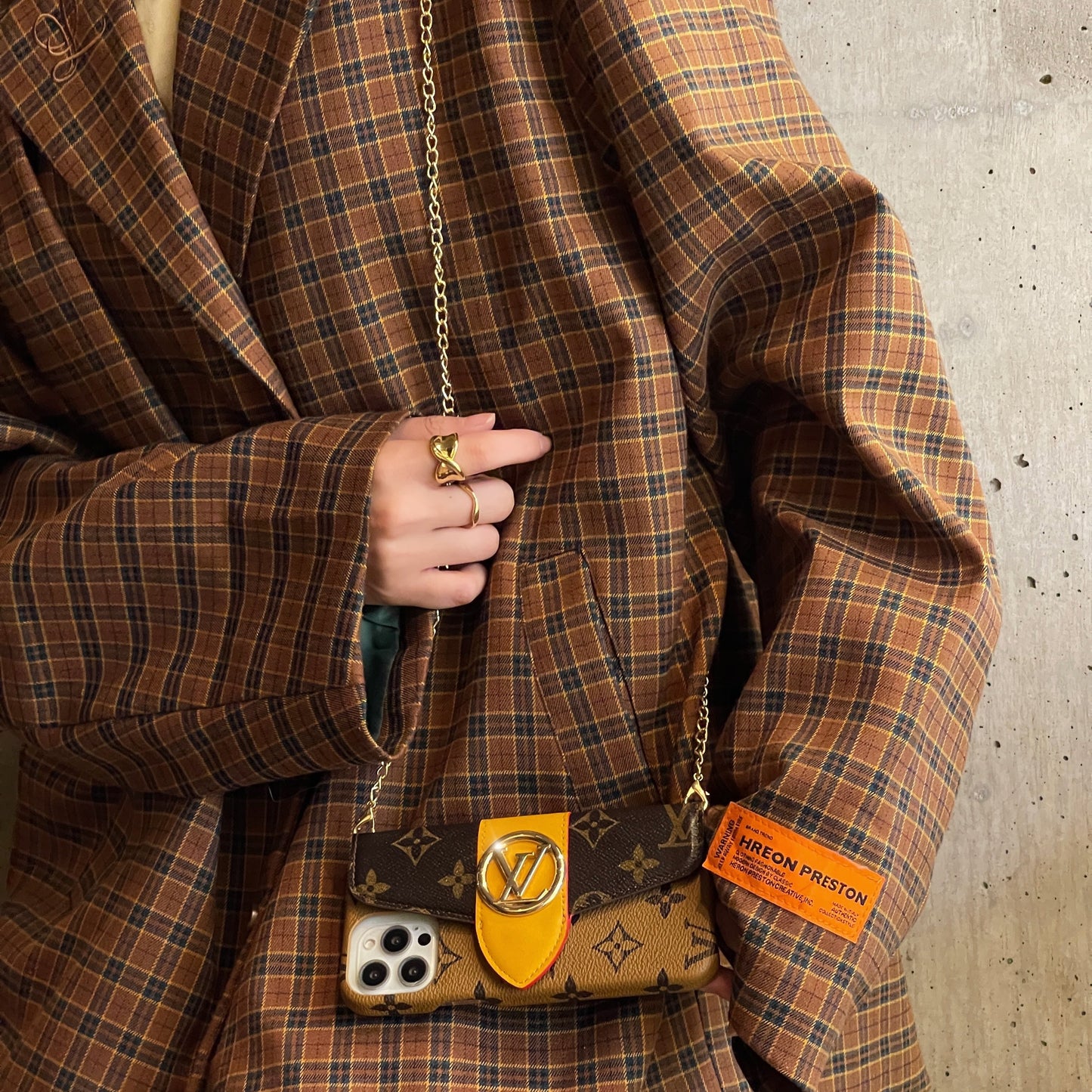 Lou Gold CrossBody Card Holder iPhone Case