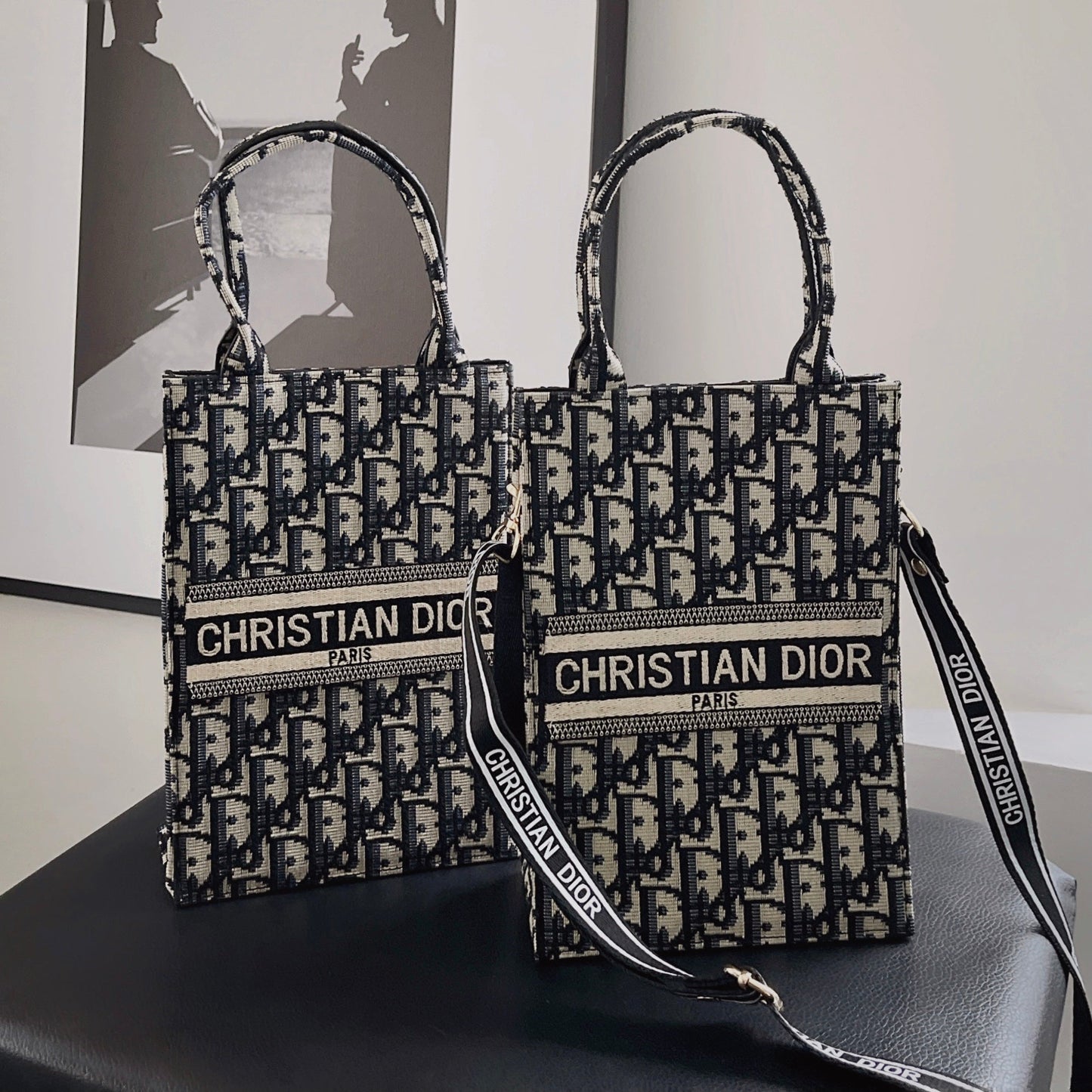 Bolso tote clásico con correa cruzada