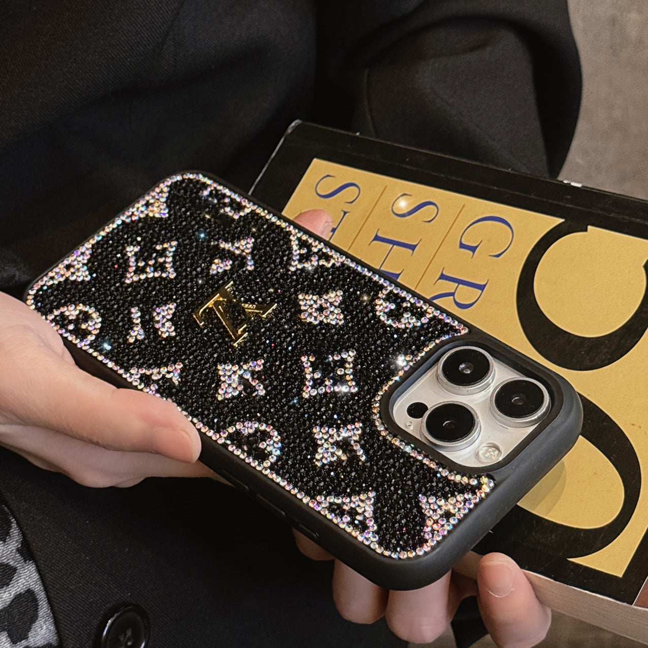 Luxury Glitter Holographic Y - S - L-Inspired iPhone Case – Diamond Shine Edition