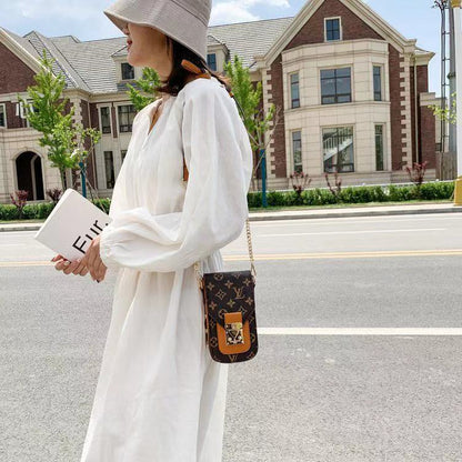 Crossbody nahkainen puhelinlaukku