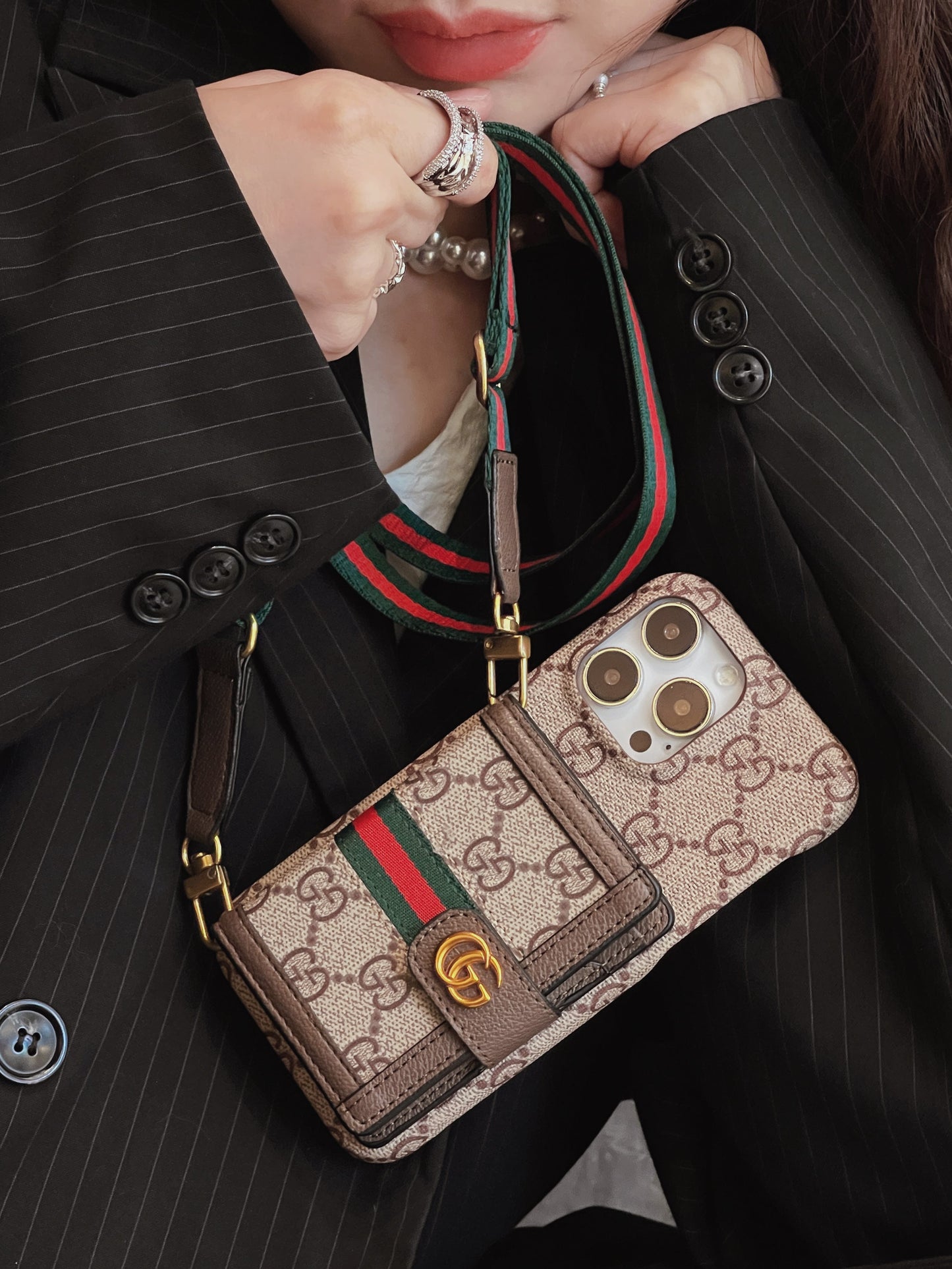 GG Card Bag Crossbody iPhone Case