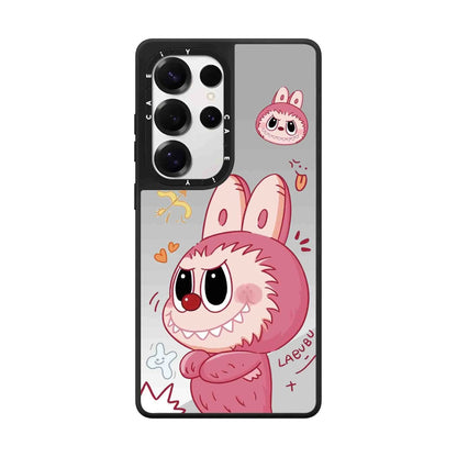 Cute Cartoon Labubu | Pink Labubu Mokoko - Husa Telefon Samsung Galaxy S25 S24 S23 Ultra