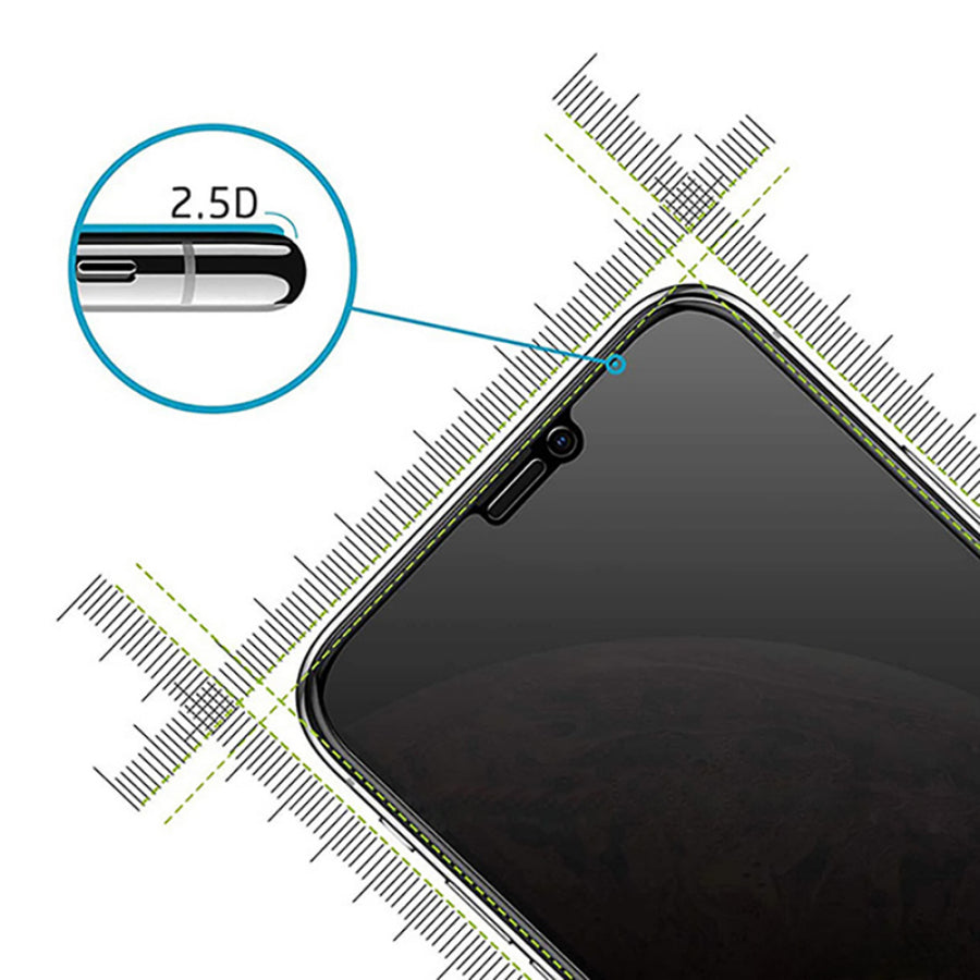 Anti-Spy Full Privacy képernyővédő fólia edzett üveg iPhone