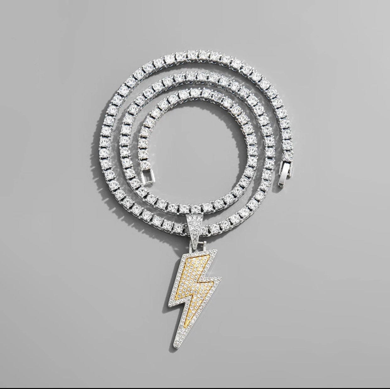 Crystal Charm lightning Necklace