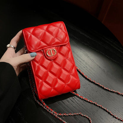 Crossbody nahkainen puhelinlaukku