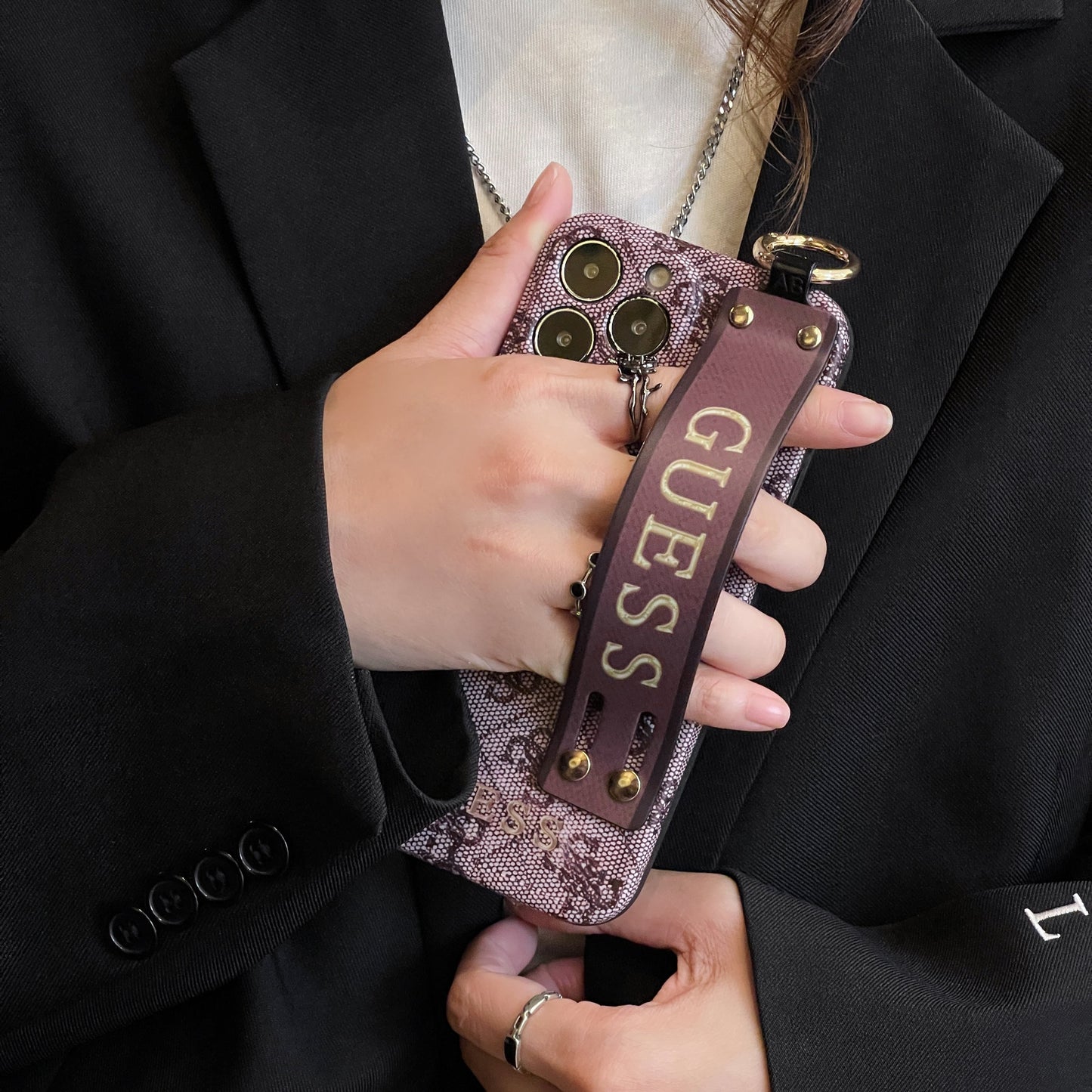 Custodia per iPhone con cinturino Gue