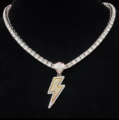 Crystal Charm lightning Necklace