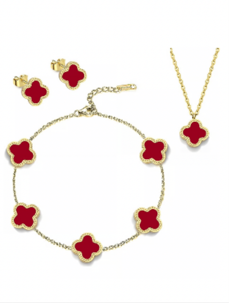 Bracelet  with gold plated flower design