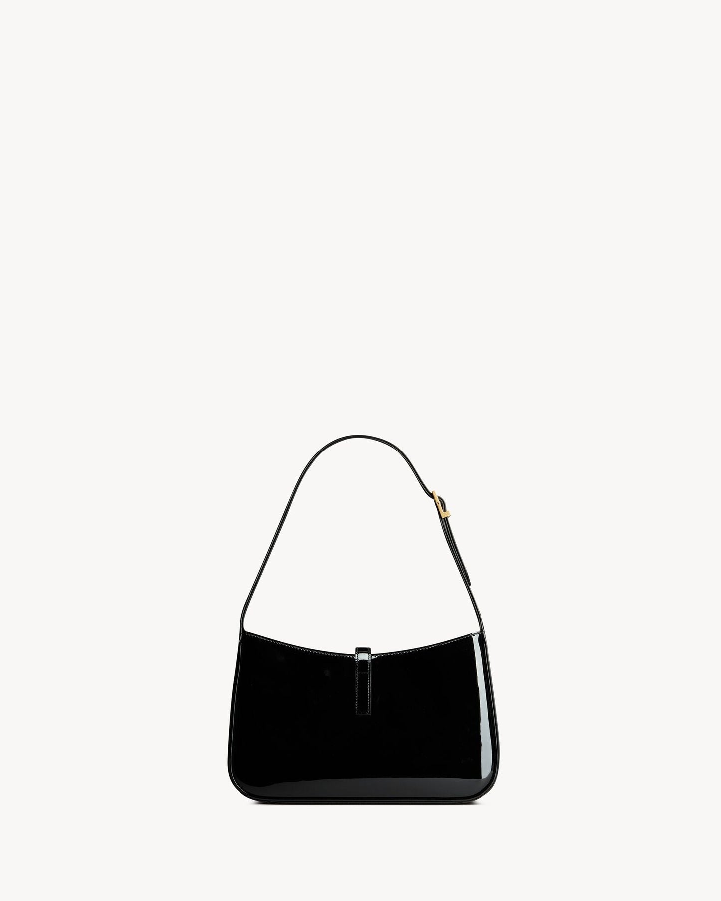 Saint Laurent Le 5 à 7 Lakkbőr Hobo – Burgundy Elegance