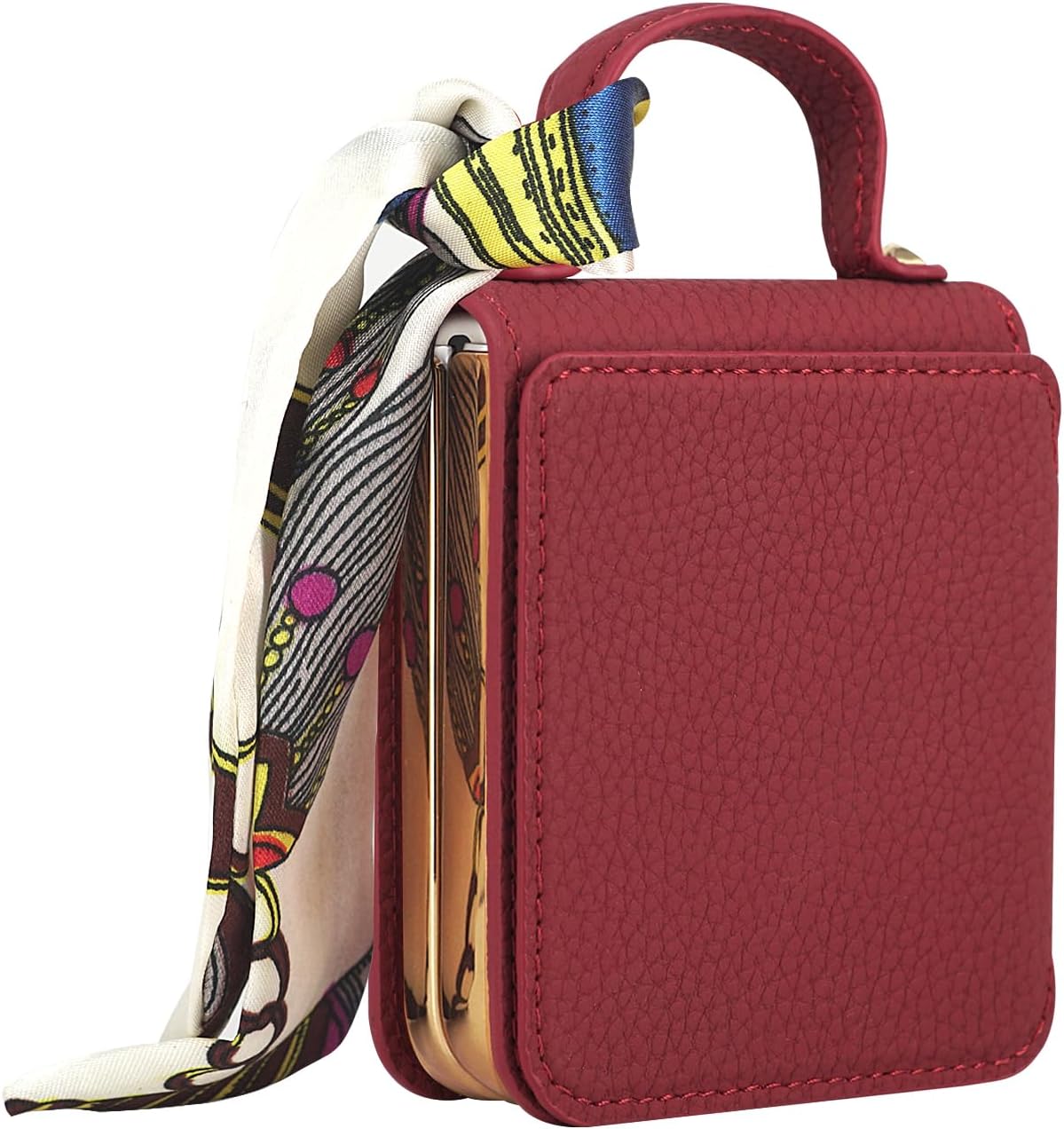 Capa luxuosa de couro para Samsung Galaxy Z Flip 5/4