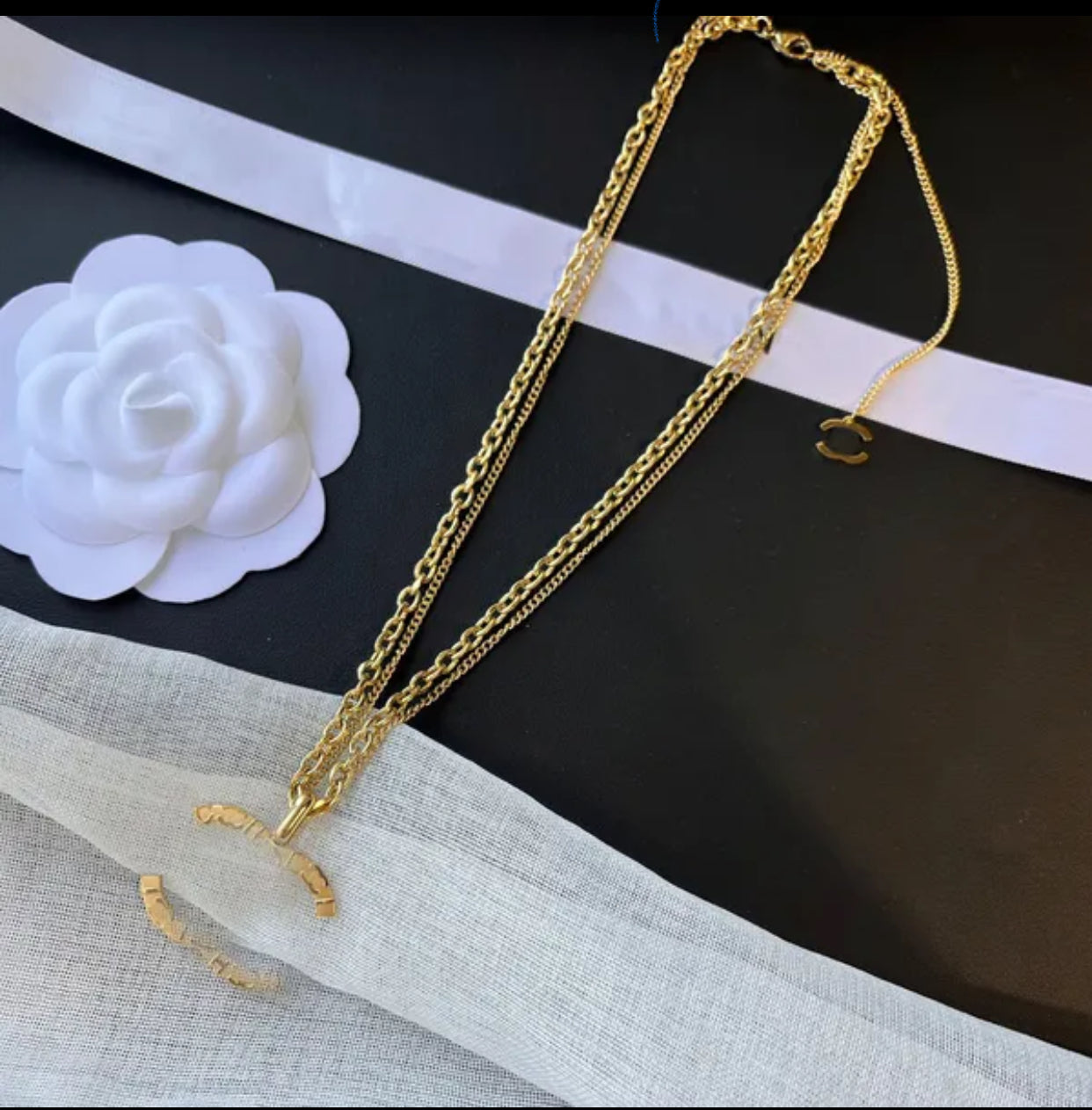 Designer Letter CC Necklace