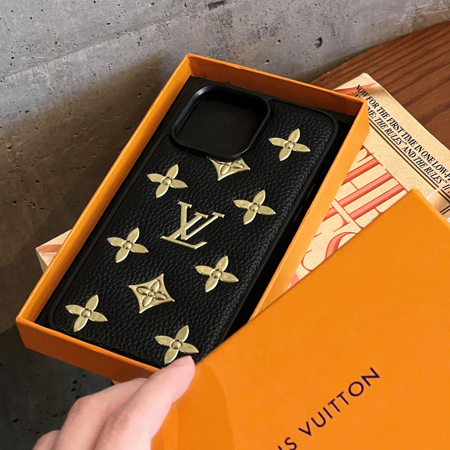 Lou Gold Leather iPhone Case