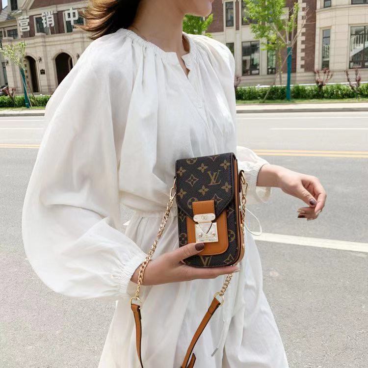 Crossbody nahkainen puhelinlaukku