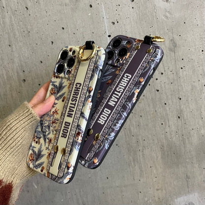 CD Purple & White Wristband iPhone Case