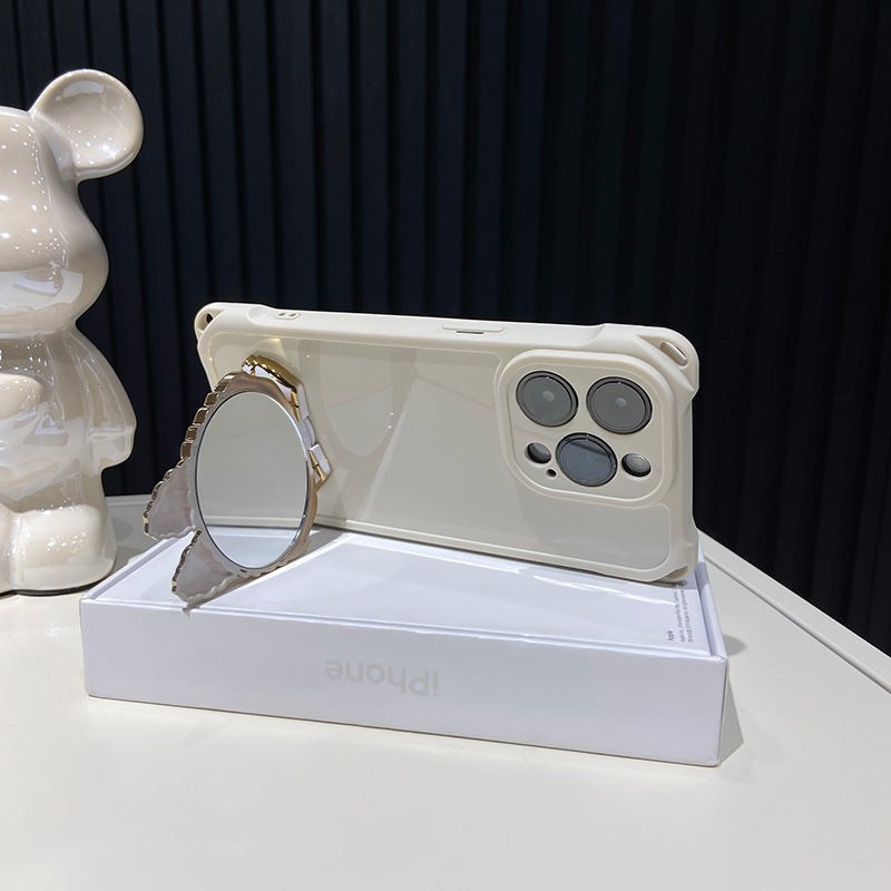 Hard Shell Labubu Mirror Kickstand iPhone Husă – Oglindă rotativă | Design rezistent la socuri
