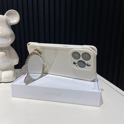 Hard Shell Labubu Mirror Kickstand iPhone Husă – Oglindă rotativă | Design rezistent la socuri