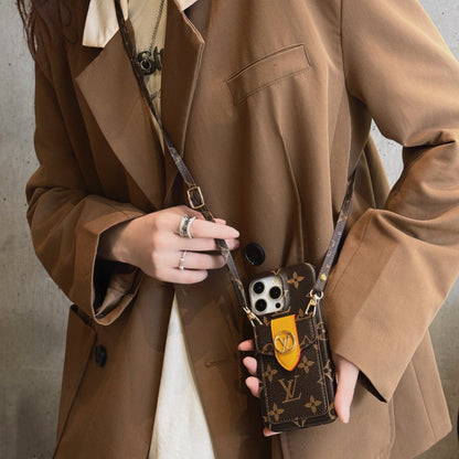 Custodia per iPhone con catena porta carte Lou