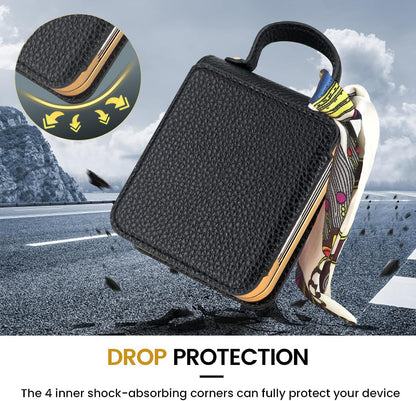 Capa luxuosa de couro para Samsung Galaxy Z Flip 5/4