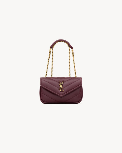 L-Y Leather Mini Chain Adjustable Handbag Wallet