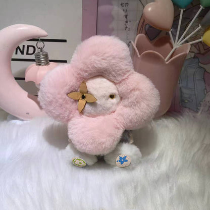 かわいいひまわりのぬいぐるみキーホルダー - ヴィヴィアンドールバッグチャーム（女性用、車用） & バックパックの装飾
