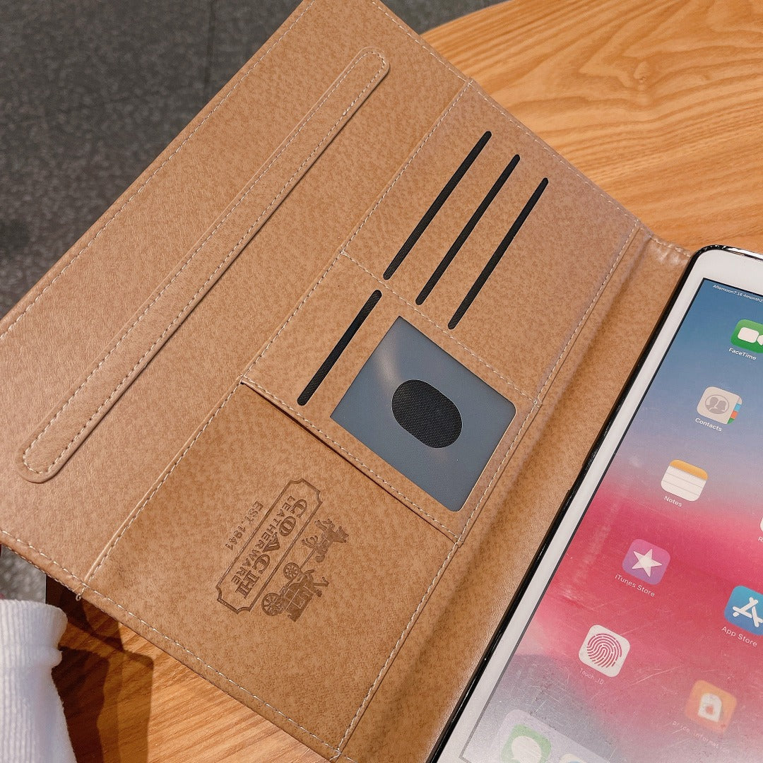 プレミアム レザー クラシック Apple iPad タブレット ケース