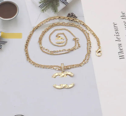 Designer Letter CC Necklace