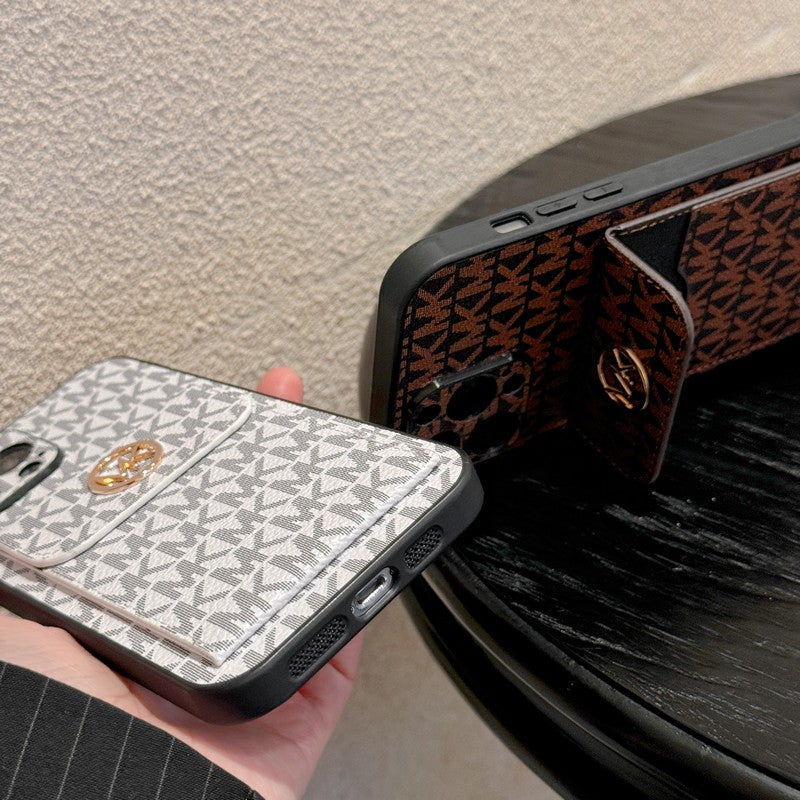 MK Card Bag Gold iPhone Case