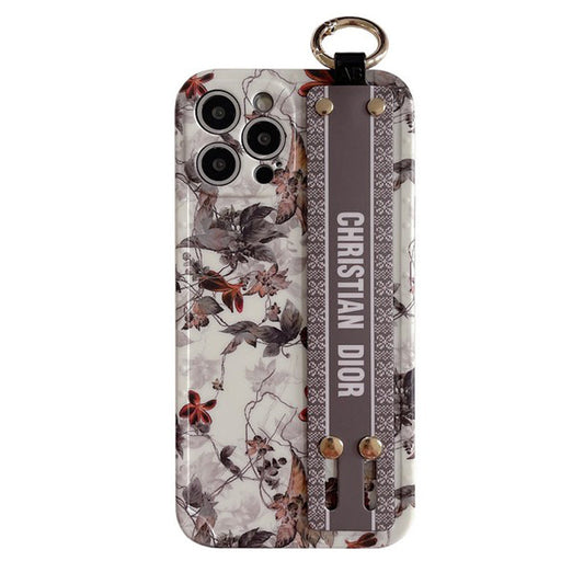 Custodia per iPhone con cinturino in foglia d'acero per CD