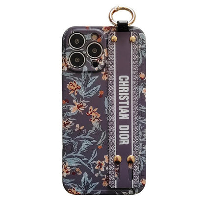 CD Purple & White Wristband iPhone Case