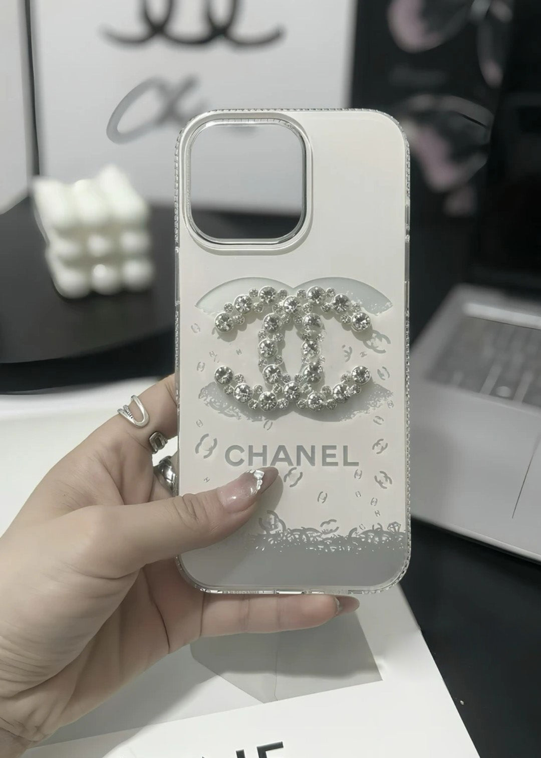 C.C Luxe kristallen iPhone-hoesje met armbandband