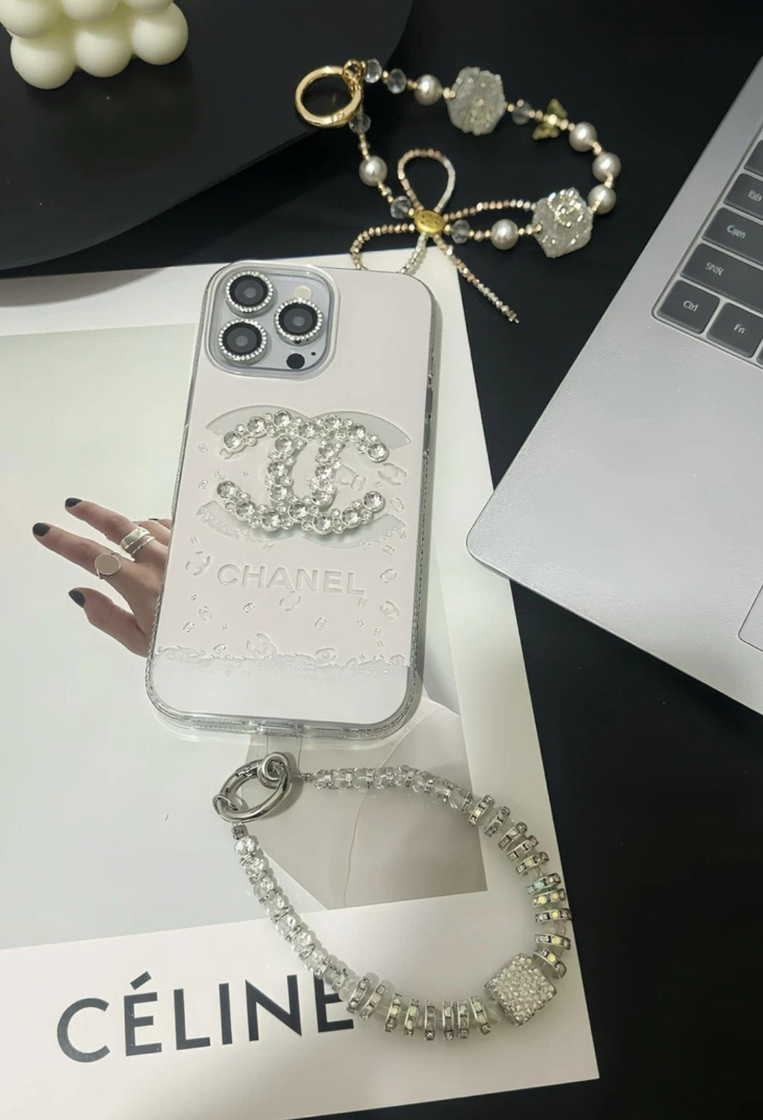 C.C Luxe kristallen iPhone-hoesje met armbandband
