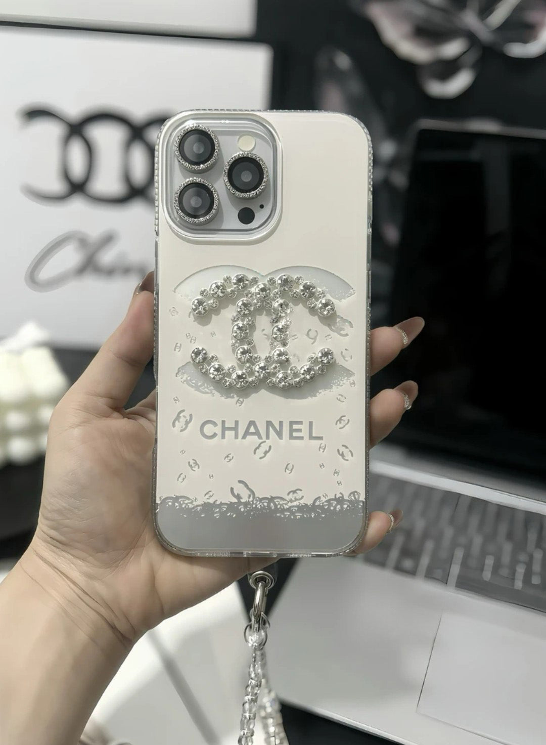 C.C Luxe kristallen iPhone-hoesje met armbandband