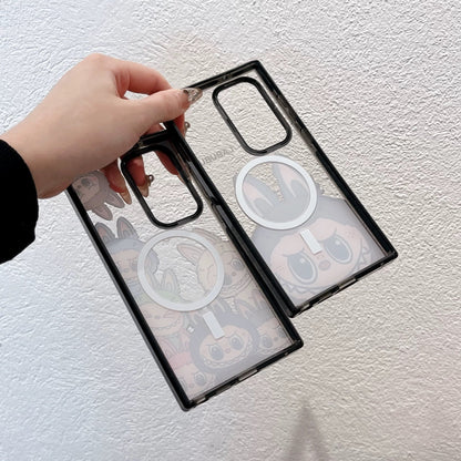 Søt tegneserie Labubu | Big Head Rosa Brun - Telefonveske Samsung Galaxy S25 S24 S23 S22 Ultra