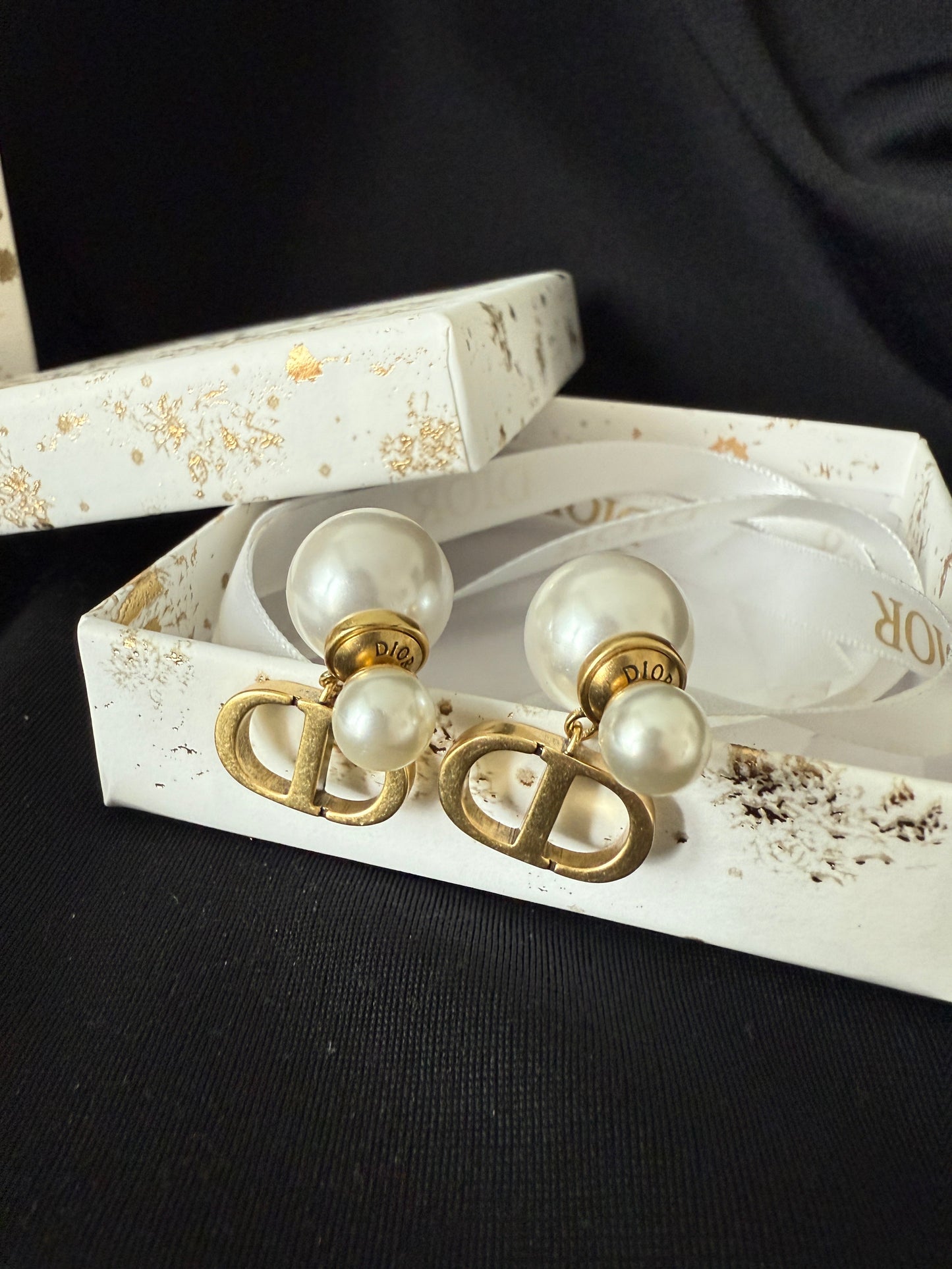 CD-logo perle øredobber