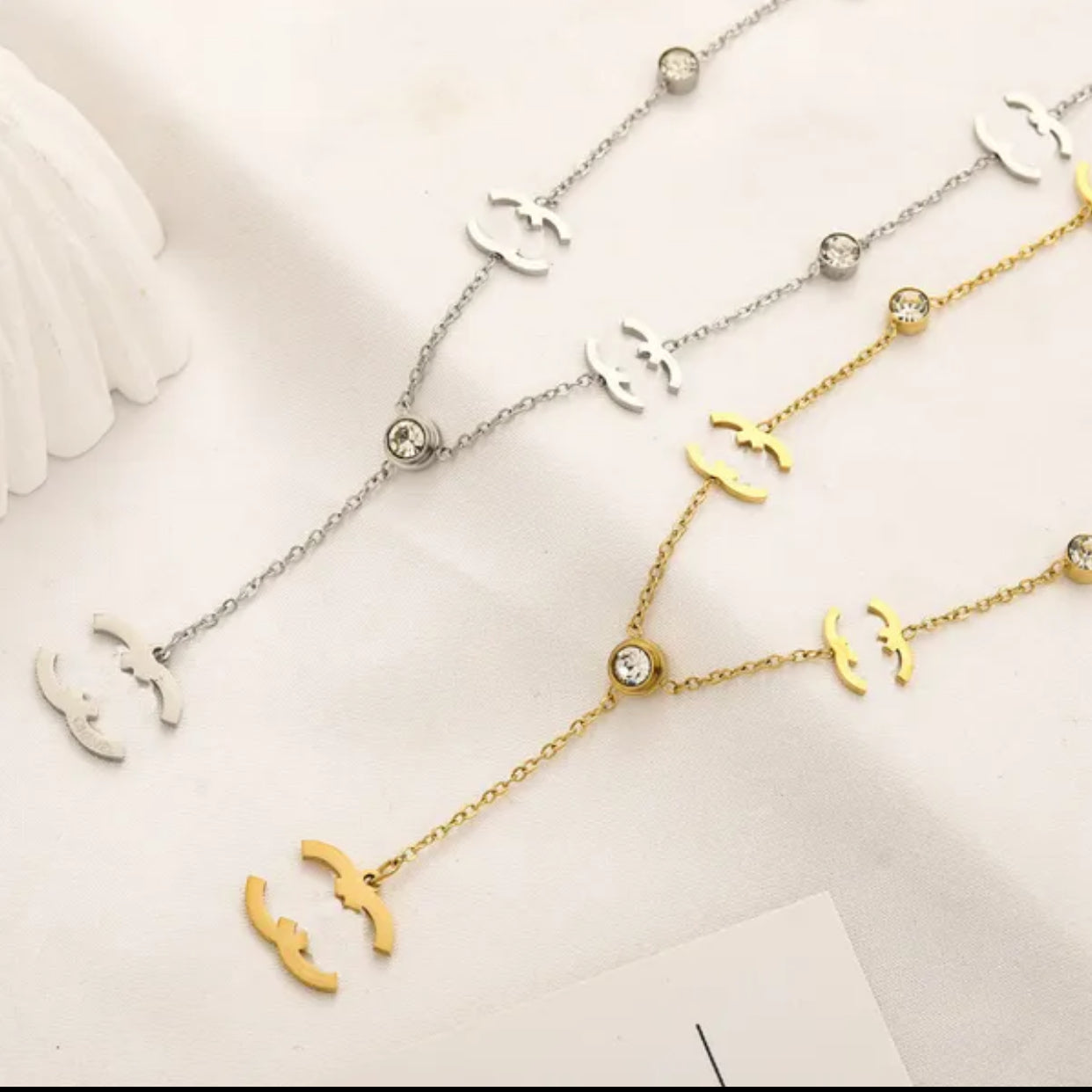 Designer Brand letter CC Necklace Elegant