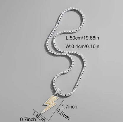 Crystal Charm lightning Necklace