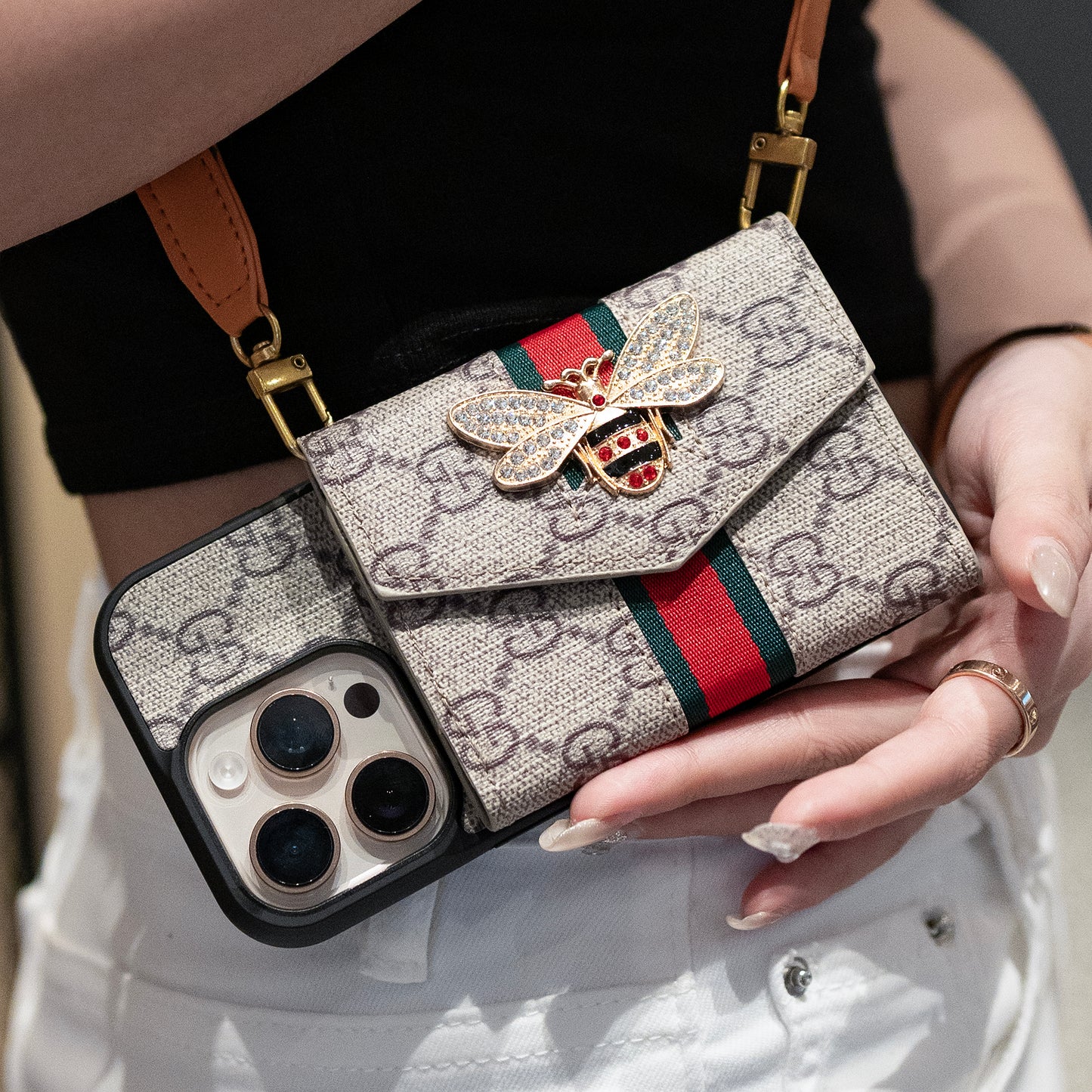 Чехол GG Advanced Crossbody для iPhone с держателем для карт & Плечевой ремень