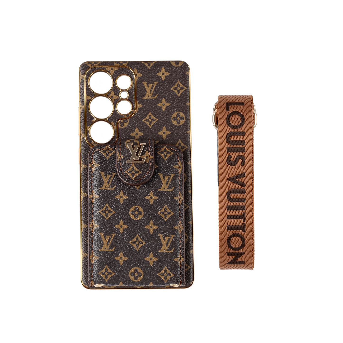 Lou Advanced Leather Phone Case With Card Wallet And Strap